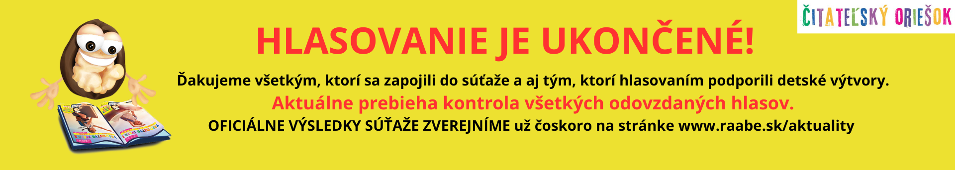 Čitateľský oriešok 11 HLASOVANIE
